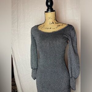 Sparkly grey/black tight fitted short dress